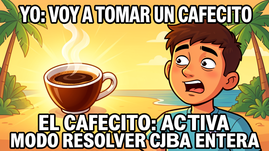 Yo: voy a tomar un cafecito / El cafecito: activa modo resolver Cuba entera